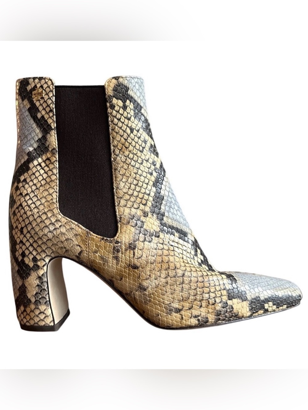 Tory Burch 154530 Snake Print Leather Chelsea Ankle Boots Size 6.5